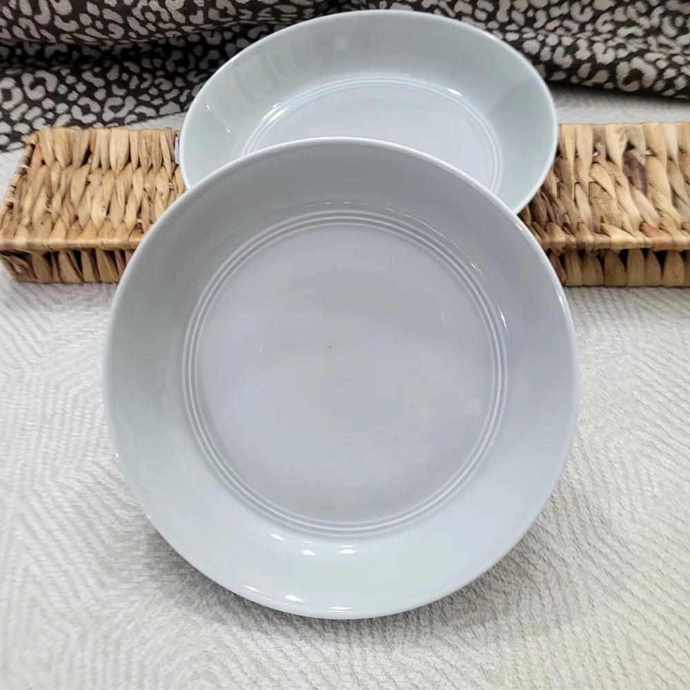 Crate&Barrel White Ceramic Serving Bowls